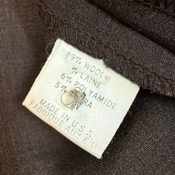 Theory Wool Button Down Shirt Chocolate Brown Size Small - Picture 7 of 10